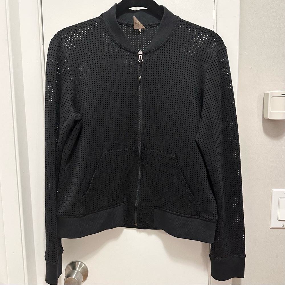 Calia Carrie Underwood Black Mesh Breathable Full Zip Fitness Jacket Womens M